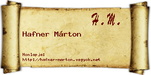 Hafner Márton névjegykártya